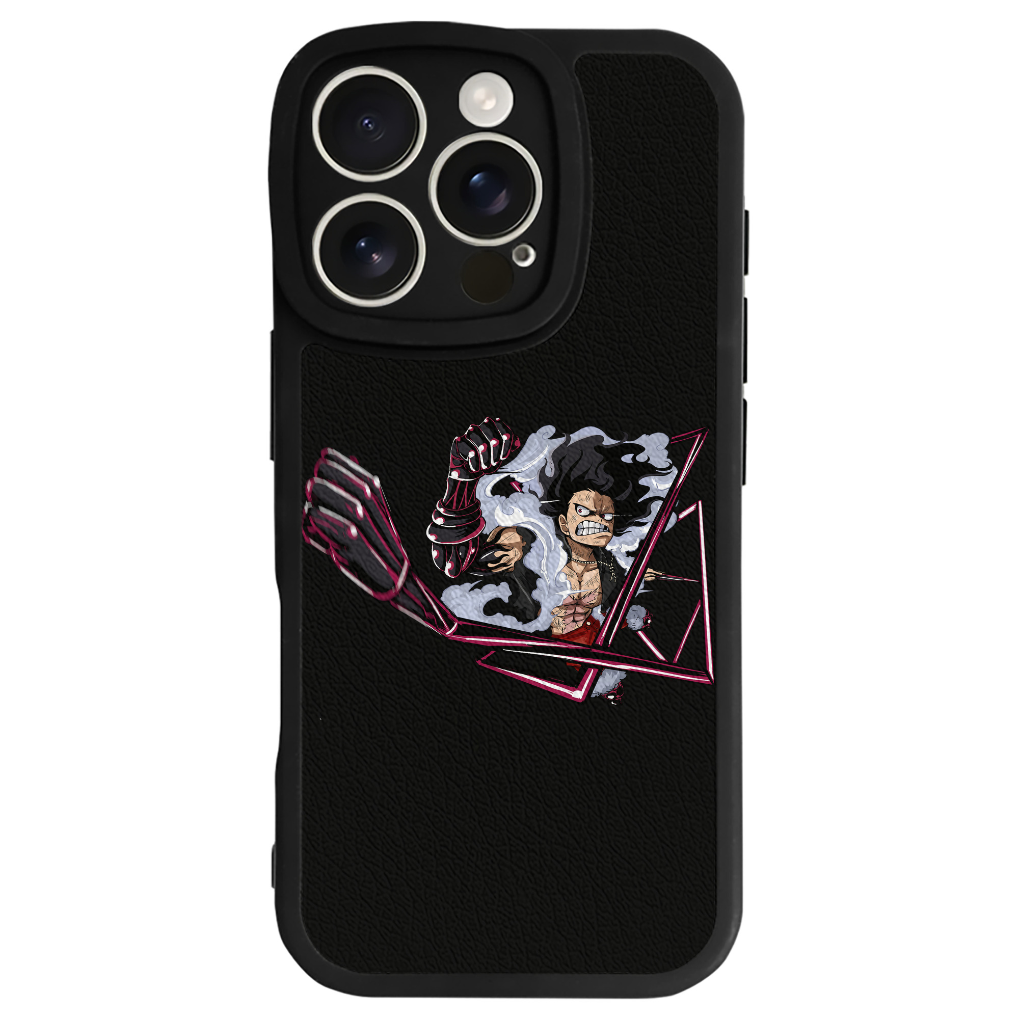 （画像用） ワンピース モンキー・D・ルフィ ONE PIECE Monkey D. Luffy 【iPhone 16シリーズ対応】シリコンスマホケース（レザー調） 材質：シリコン